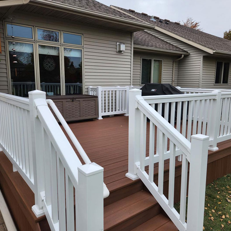 Deck stairs with railings Deck stairs with railings